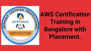 aws certification training in bangalore with