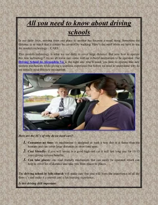 all you need to know about driving schools