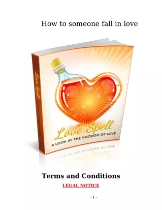 How to put someone fall in love