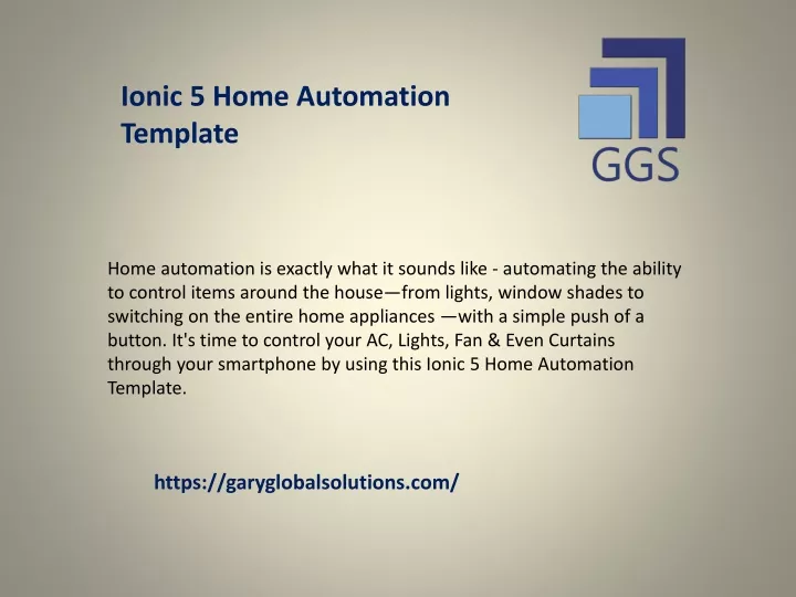 ionic 5 home automation template
