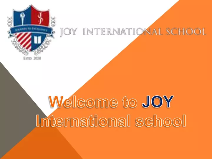 welcome to joy international school