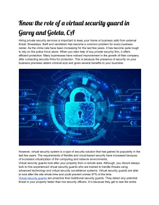 know th rol of virtua securit guar i gare
