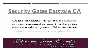 security gates eastvale ca