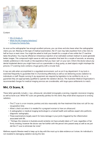 Ionising Radiation In Analysis Imaging.