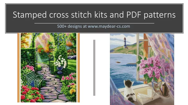 stamped cross stitch kits and pdf patterns