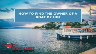 How to find the owner of a boat by HIN