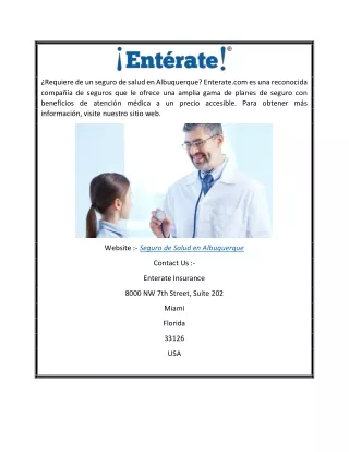 requiere de un seguro de salud en albuquerque