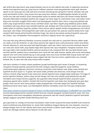 Backlink Gratis Terpercaya: Apabila Anda Mau Sebagai Pemimpin, Ganti Filosofi Ca