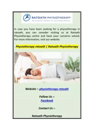 Physiotherapy ratoath  Ratoath Physiotherapy 0