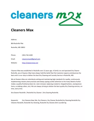 cleaners max