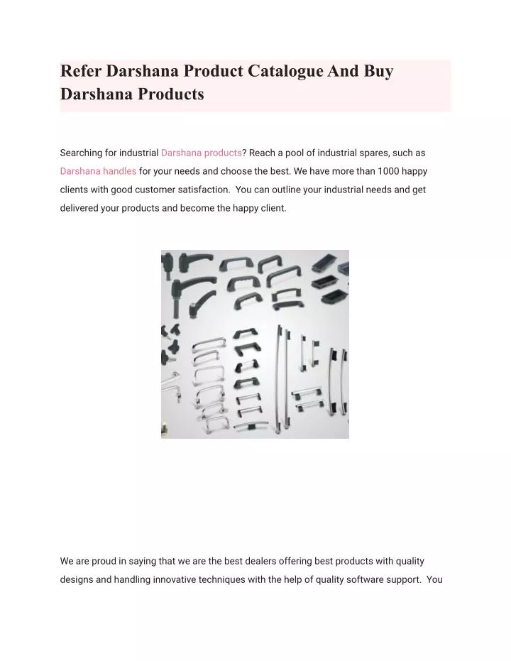 refer darshana product catalogue and buy darshana