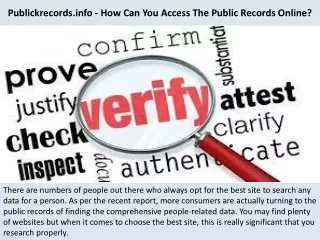 publickrecords info how can you access the public records online