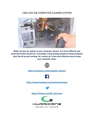 can less air computer cleaner system
