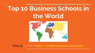 Top 10 Business Schools in the World
