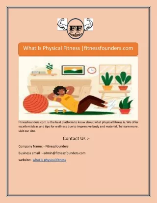 What Is Physical Fitness |fitnessfounders.com