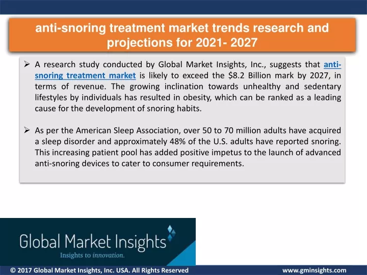 anti snoring treatment market trends research