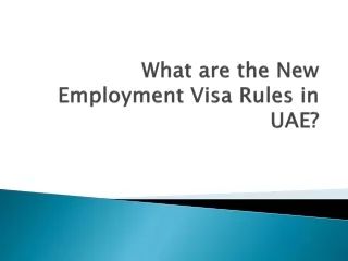 what are the new employment visa rules in uae