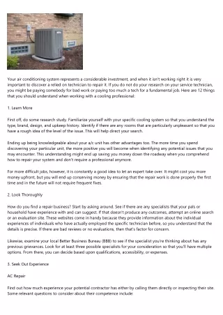 your air conditioning system represents