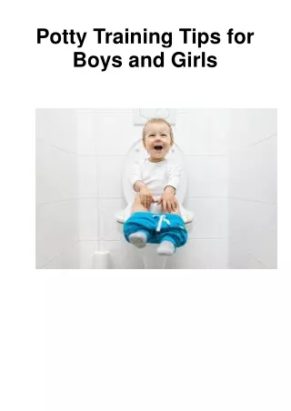 Potty Training Tips for Boys and Girls