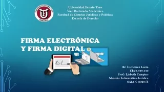 La firma electrónica y firma digital