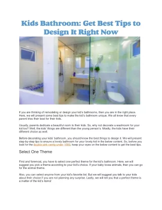 kids bathroom get best tips to design it right now