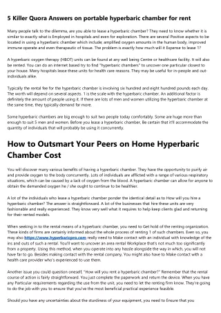 Where to Find Guest Blogging Opportunities on hyperbaric chamber benefits