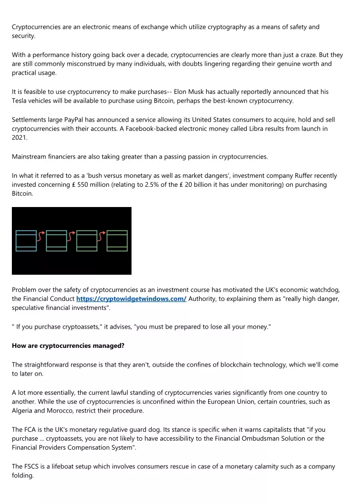 cryptocurrencies are an electronic means