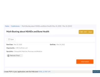 home conferences myth busting about nsaids