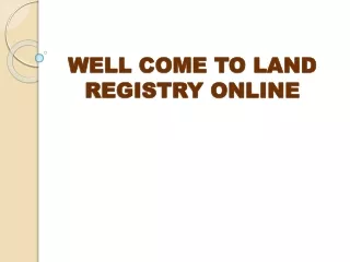 LAND REGISTRY ONLINE