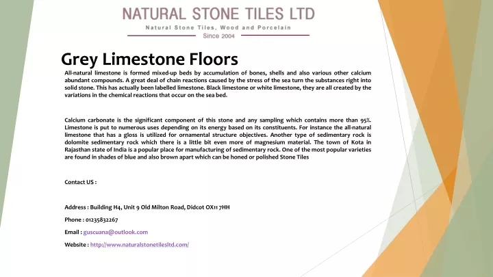 grey limestone floors