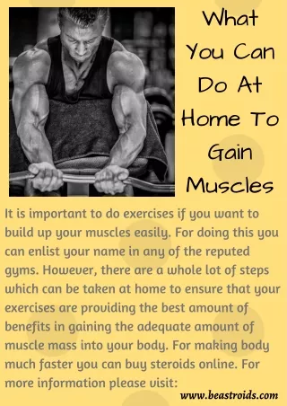 What You Can Do At Home To Gain Muscles