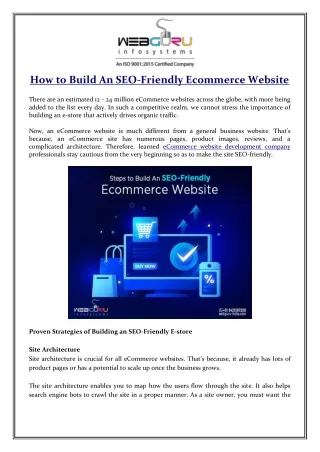 how to build an seo friendly ecommerce website