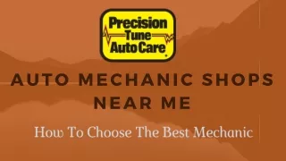 Auto Mechanic Shops Near Washington | Precision Tune Auto Care
