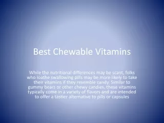 best chewable vitamins