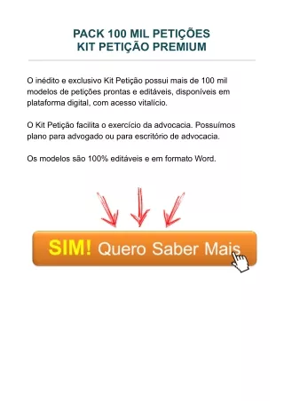 PACK 100 MIL PETIÇÕES KIT PETIÇÃO PREMIUM