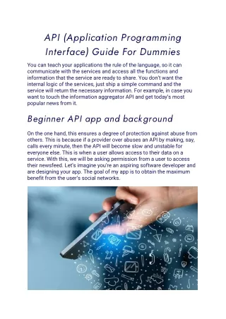api application programming interface guide