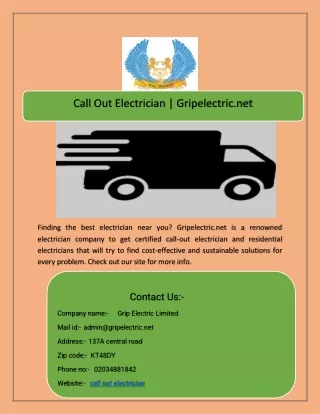 Call Out Electrician  Gripelectric.net