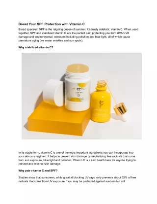 boost your spf protection with vitamin c