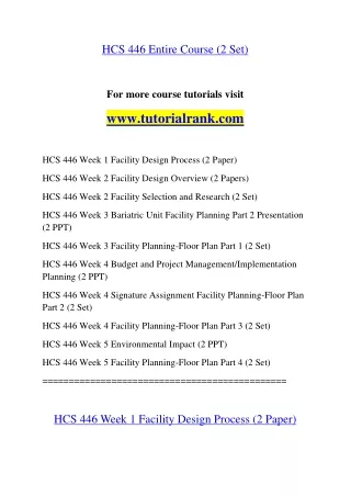 hcs 446 entire course 2 set