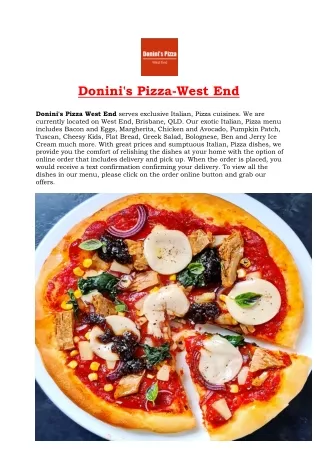 donini s pizza west end donini s pizza west