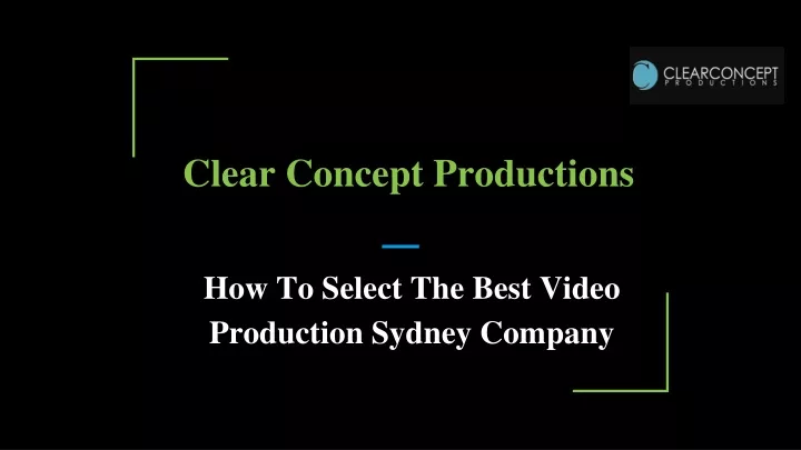 clear concept productions