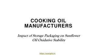 Cooking Oil Manufacturers