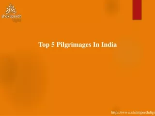 Top 5 Pilgrimages in India