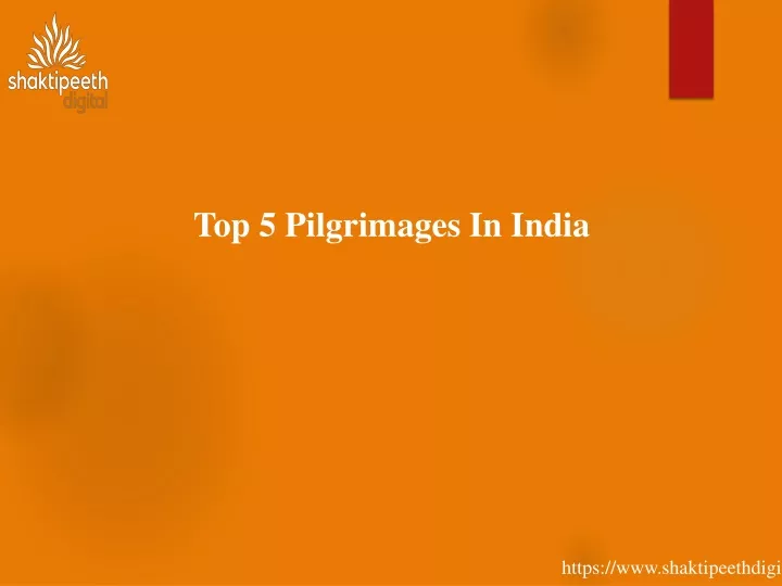 top 5 pilgrimages in india