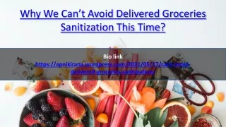 Why We Can't Avoid Delivered Groceries Sanitization This Time