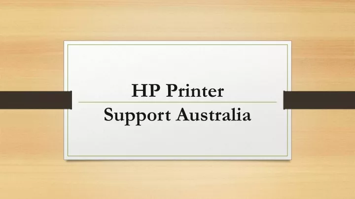 hp printer support australia
