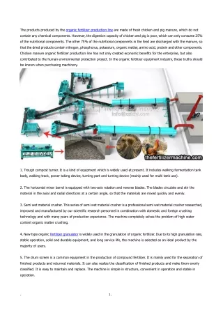 The truth that the organic fertilizer equipment industry should know