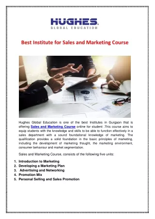 Sales and Marketing Course from IIM