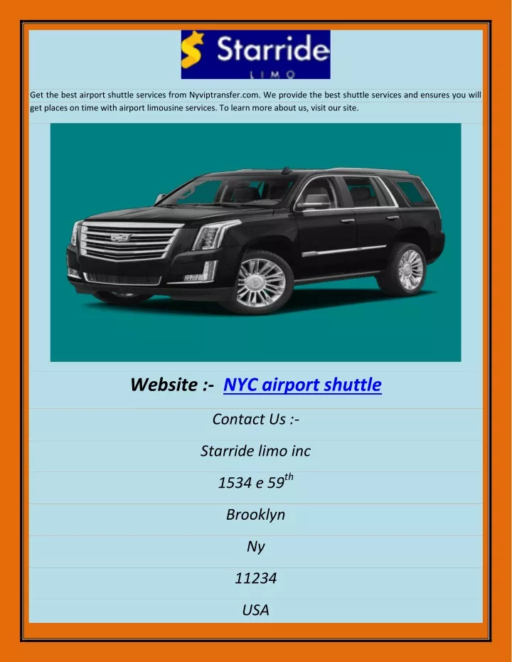 get the best airport shuttle services from