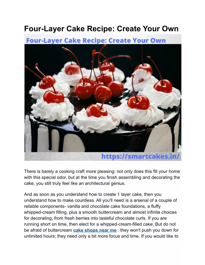 four layer cake recipe create your own
